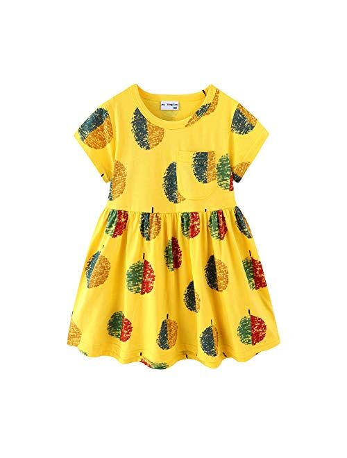 Mud Kingdom Little Girls Dresses Summer Clothes Kitten