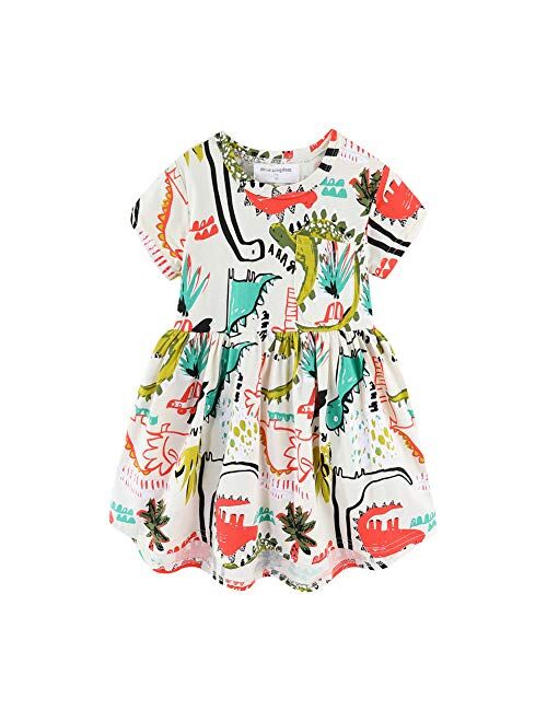 Mud Kingdom Little Girls Dresses Summer Clothes Kitten