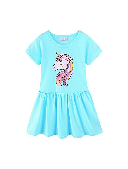 Mud Kingdom Little Girls Dresses Summer Clothes Kitten