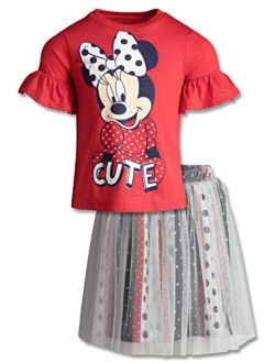 Minnie Mouse Little Girls' Fashion T-Shirt & Tulle Skirt Set