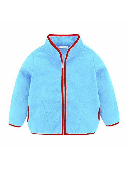 Mud Kingdom Unisex Kids Fleece Jackets Lightweight Plain