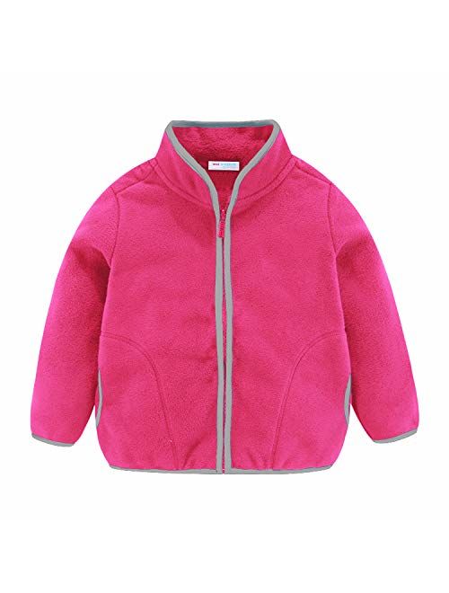 Mud Kingdom Unisex Kids Fleece Jackets Lightweight Plain