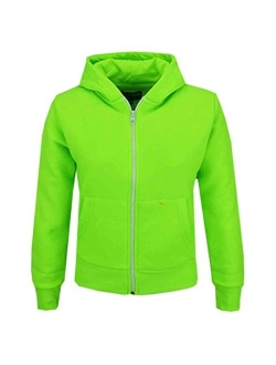 A2Z 4 Kids Kids Jacket Girls Boys Plain Fleece Hoodie Zip Up Style Zipper 5-13