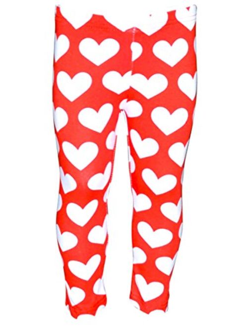 Unique Baby Girls Valentine's Day White Hearts Legging Set