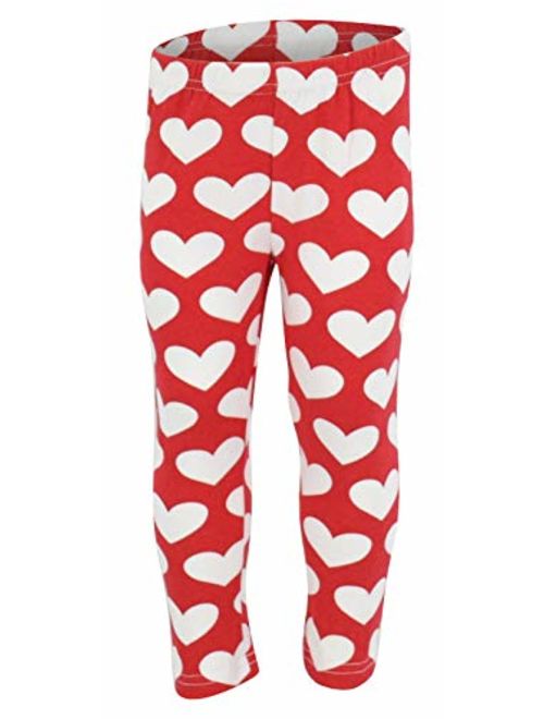 Unique Baby Girls Valentine's Day White Hearts Legging Set