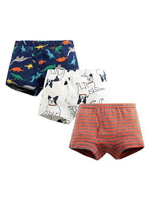 Baby Toddler Kids Boys Boxer Brief 3-Pack Underwear Set Boxer