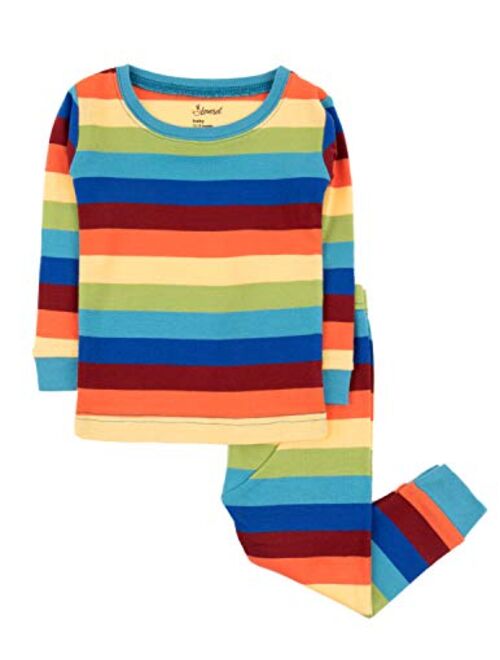Leveret Kids Pajamas Boys & Girls Solid Colors 2 Piece Pajama Set 100% Cotton (Size 2-14 Years)