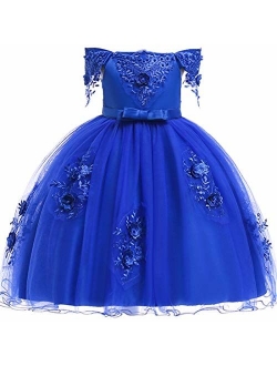 3-12 Years Formal Girls Dresses Flower Pageant Dresses for Girls Summer Sundress