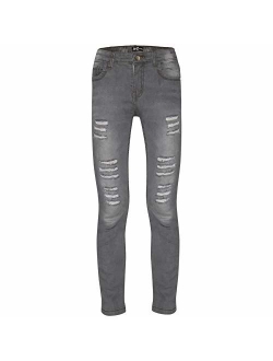 Kids Girls Skinny Jeans Denim Ripped Fashion Stretchy Pants Jeggings 3-14 Years