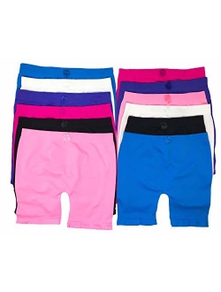 I&S Little Girls Bike Shorts Dance Underwear Sports 6, 12 Packs for Sports Play Or Under Skirts