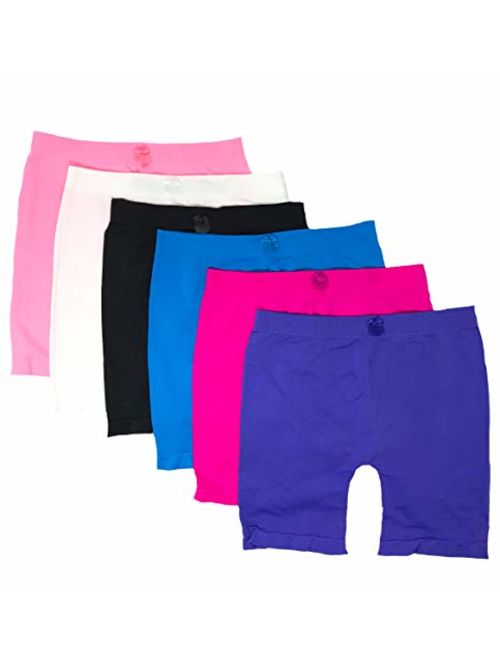 I&S Little Girls Bike Shorts Dance Underwear Sports 6, 12 Packs for Sports Play Or Under Skirts