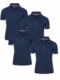 Girl's Uniform Polo Short Sleeve Interlock (4 Pack)