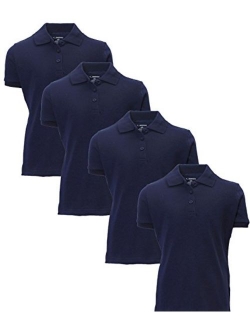 Girl's Uniform Polo Short Sleeve Interlock (4 Pack)