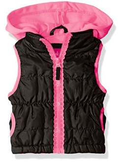 Pink Platinum Girls' Lace Zipper Tape Vest