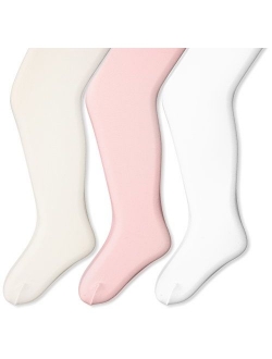 Jefferies Socks Little Girls' Microfiber Tights (Pack of 3)