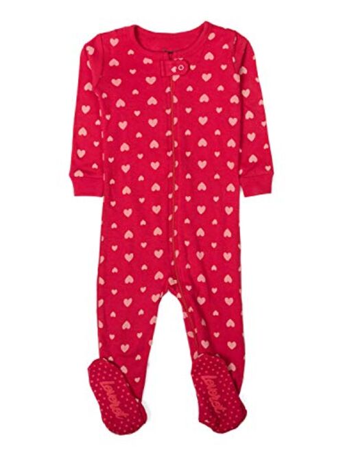 Leveret Baby Girls Footed Pajamas Sleeper 100% Cotton Kids & Toddler Pjs (3 Months-5 Toddler)