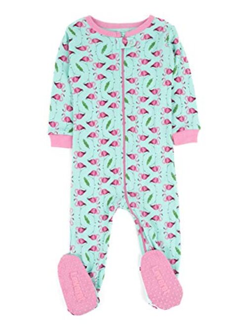 Leveret Baby Girls Footed Pajamas Sleeper 100% Cotton Kids & Toddler Pjs (3 Months-5 Toddler)