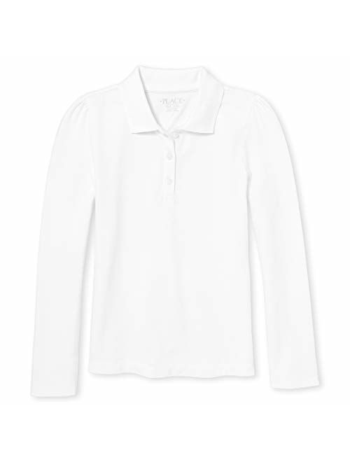 The Children's Place Girls' Uniform Long Sleeve Polo