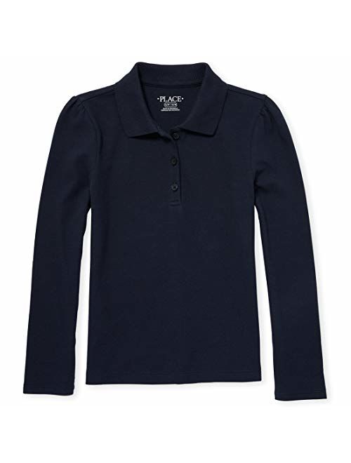 The Children's Place Girls' Uniform Long Sleeve Polo