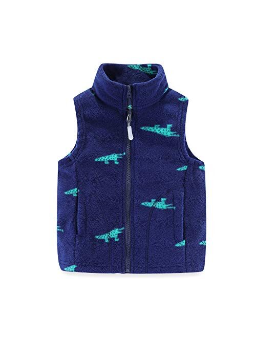 Mud Kingdom Boys Vest Fleece Solid Color