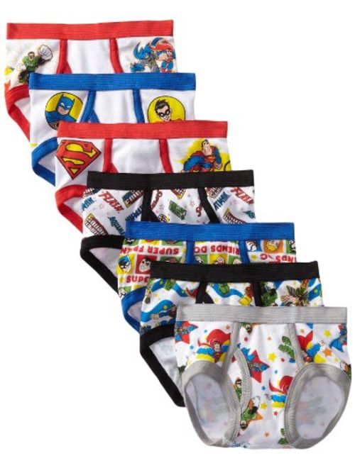 Handcraft Little Boys' DC Super Friends Brief (Pack of 7), Assorted, 4T