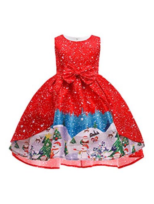 YMING Girls Flower Princess Tutu Party Dress Sequin Flare Lace Princess Dress