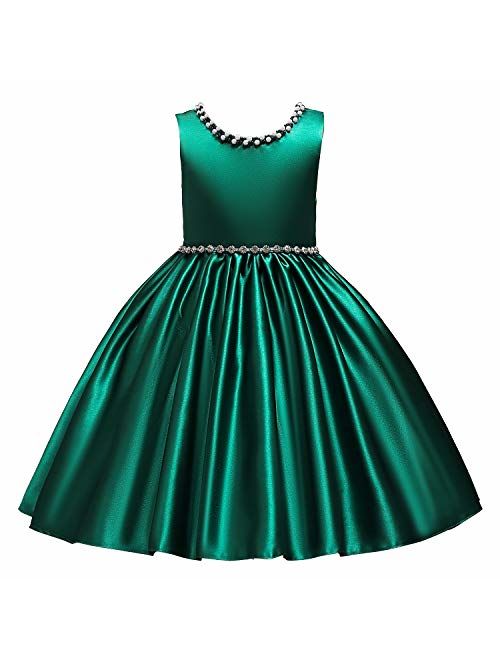 aibeiboutique Little Girl Tutu Flower Petals Bow Dress Chiffon Princess Dresses for Wedding Party