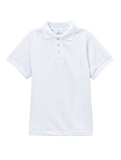 unik Boy's Uniform Pique Polo Shirt Short Sleeve White Sky Blue Navy Hunter Green Burgundy Black Red