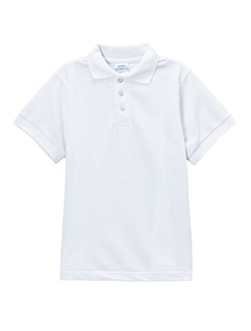 unik Boy's Uniform Pique Polo Shirt Short Sleeve White Sky Blue Navy Hunter Green Burgundy Black Red