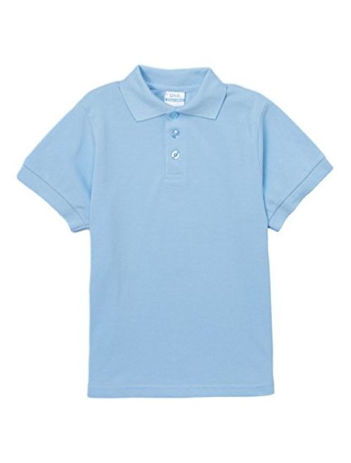 unik Boy's Uniform Pique Polo Shirt Short Sleeve White Sky Blue Navy Hunter Green Burgundy Black Red