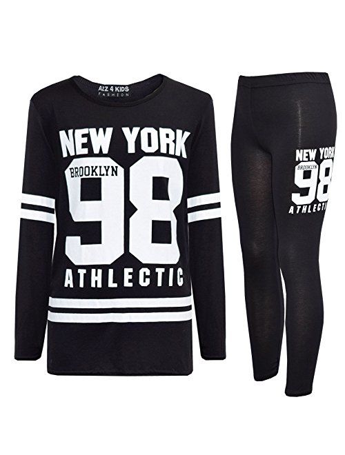 Girls New York Brooklyn 98 Athlectic Camouflage Print Top & Legging Set 7-13 Yr