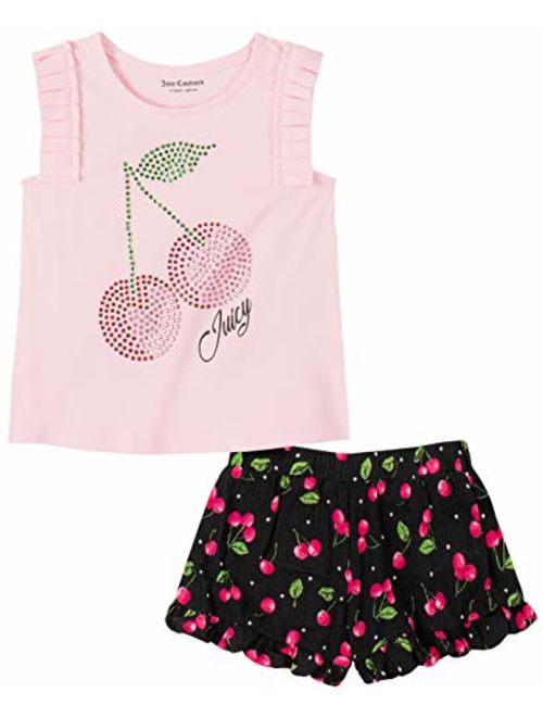 Juicy Couture Girls' 2 Pieces Shorts Set