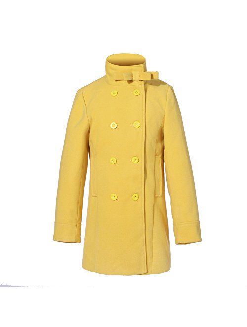 Richie House Girls' Double-Breasted Jacket with Little Stand Collar Size 2-12 Rh0644