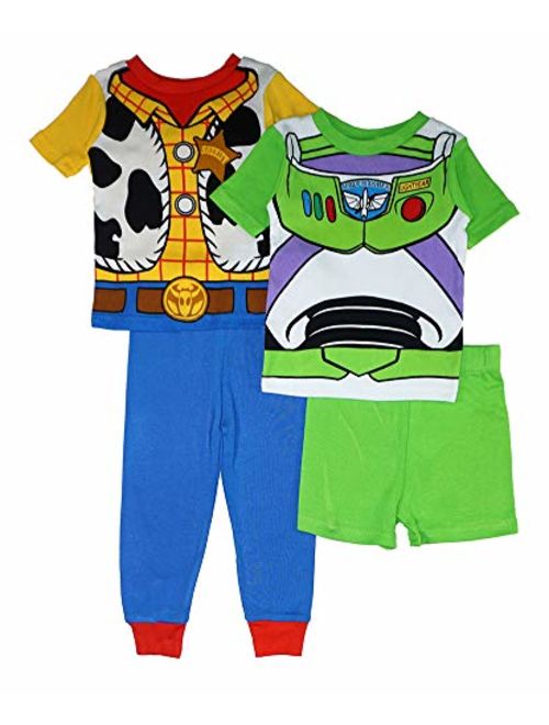 Disney Boys' Toy Story 4-Piece Cotton Pajama Set