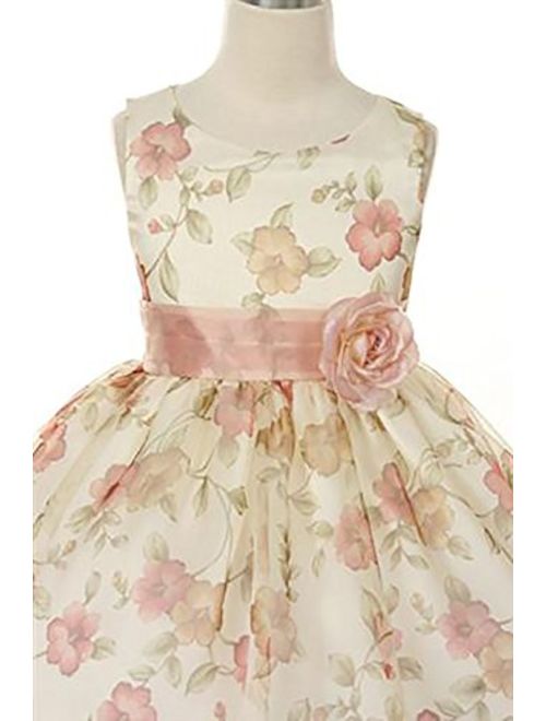 Kids Dream Girls Organza Floral Special Occasion Dress