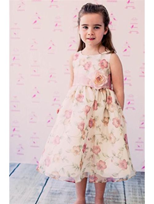 Kids Dream Girls Organza Floral Special Occasion Dress