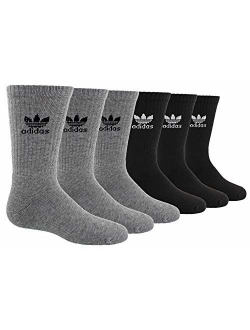 Boys Kids-boy's/Girl's Trefoil Cushioned Crew Socks (6-pair)