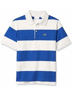 Boys' Striped Jersey Cotton Polo Shirt