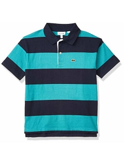 Boys' Striped Jersey Cotton Polo Shirt