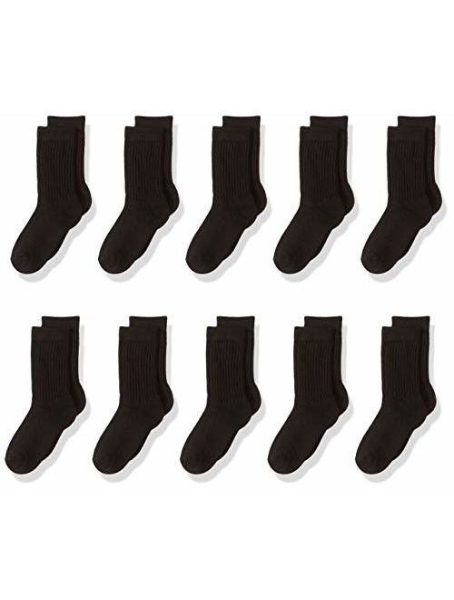 Amazon Essentials Kids' 10-Pack Cotton Crew Sock