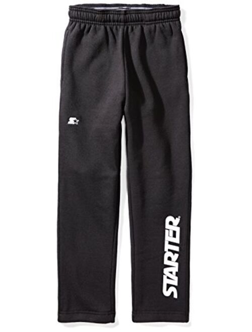 Starter Boys' Open-Bottom Logo Sweatpants with Pockets, Amazon Exclusive