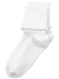 Jefferies Socks Big Girls' Seamless Ripple Edge Socks (2-Pack)