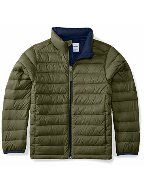 Amazon Essentials Boy's Lightweight Water-Resistant Packable Puffer Jacket