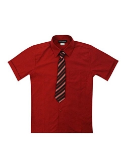 Luca Gabriel Toddler Boy's Short Sleeve Formal Button Down Dress Shirt & Tie Set