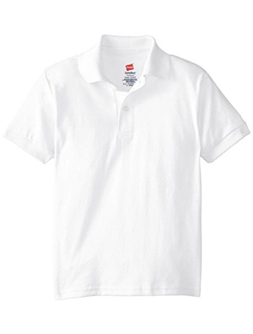 Hanes Big Boys' Short Sleeve Eco Smart Jersey Polo