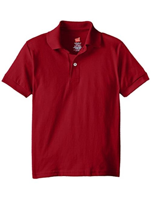 Hanes Big Boys' Short Sleeve Eco Smart Jersey Polo