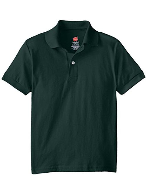 Hanes Big Boys' Short Sleeve Eco Smart Jersey Polo