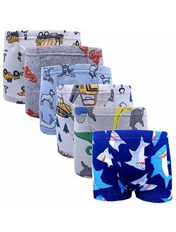 Cczmfeas Boys Toddler Dinosaur Cotton Underwear Boxer Briefs 6 Pack