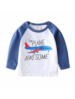 ZETIY Toddler Little Boys Chromatic Airplane Tees Shirts Tops