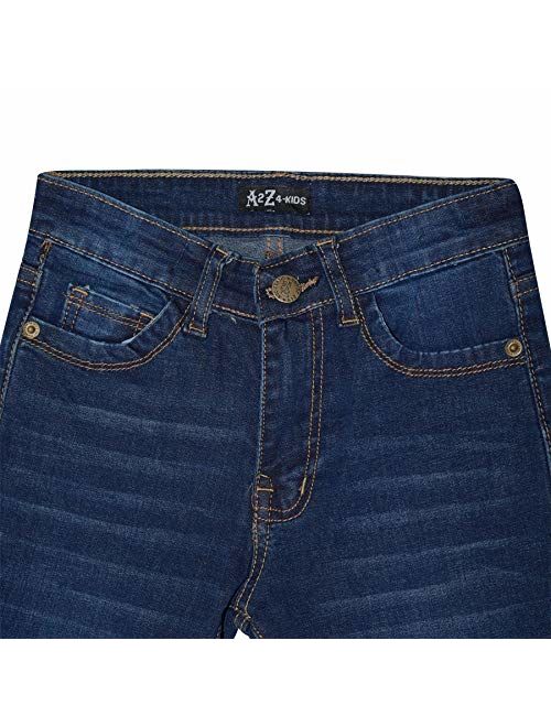 Kids Girls Skinny Jeans Designer Dark Blue Denim Stretchy Pant Fit Trouser 5-13Y